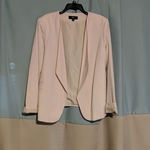 Soft pink open blazer
